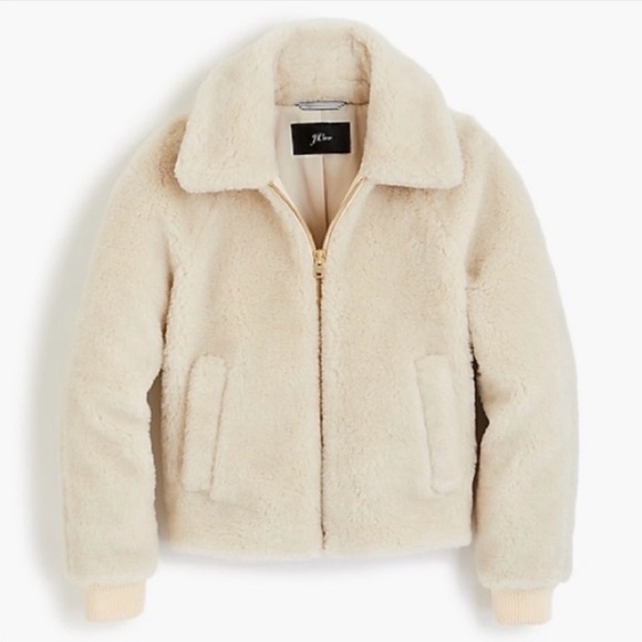 J. Crew Jackets & Blazers - J Crew Black Label | Faux Sherpa Bomber Jacket